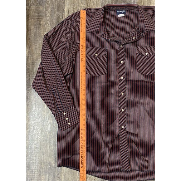 Vintage Wrangler Brushpopper Pearl Snap Shirt 3XL Tall Men’s Western Rodeo - Picture 7 of 9